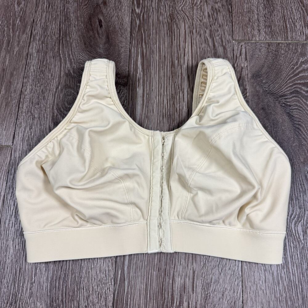Enell Lite Sport Bra Nude Tan NL101 Front Closure Full Coverage All Day Sz 1